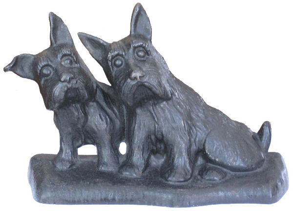 Twin Scotties doorstop