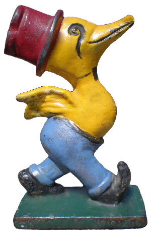 Duck in Top Hat doorstop
